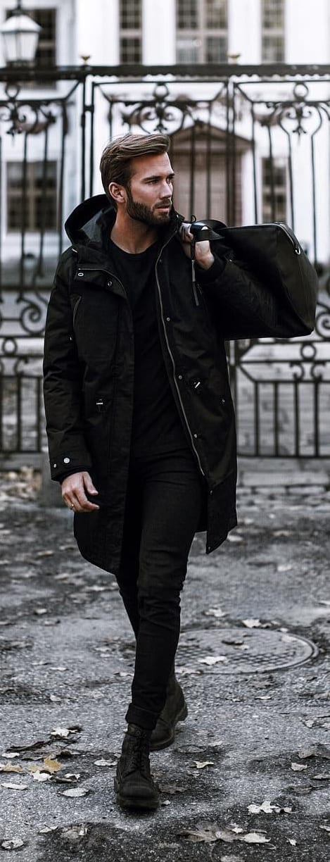 All Black Casual Outfit For Men