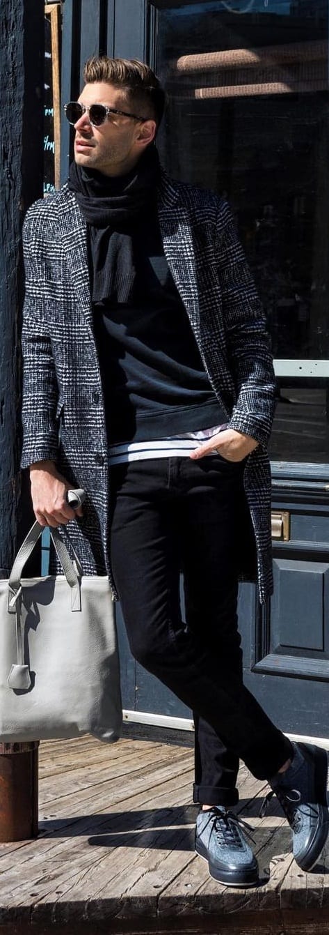 Black coat outfit ideas deals