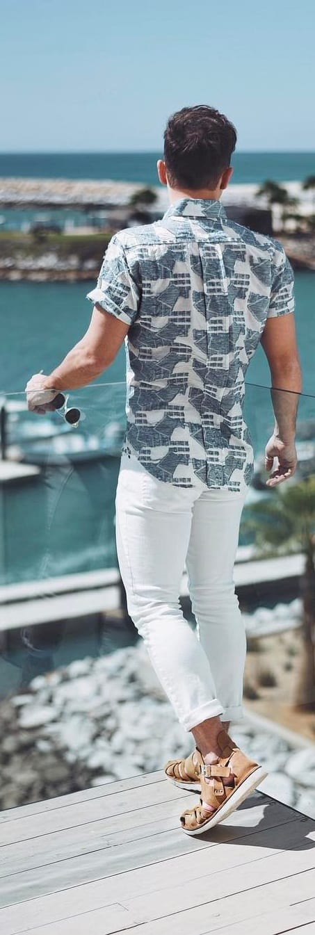 Casual Printed Shirt Outfit Ideas For Men