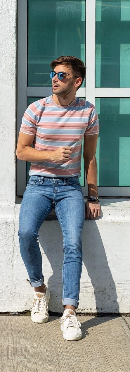 Casual Striped Outfit Ideas For Men