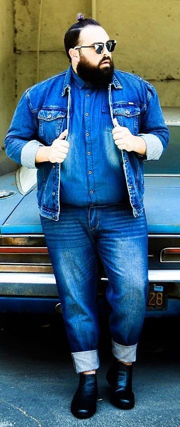 Jeans for fat sales men