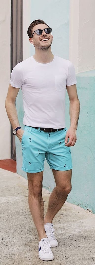 Crew Neck T-shirt With Shorts For Men