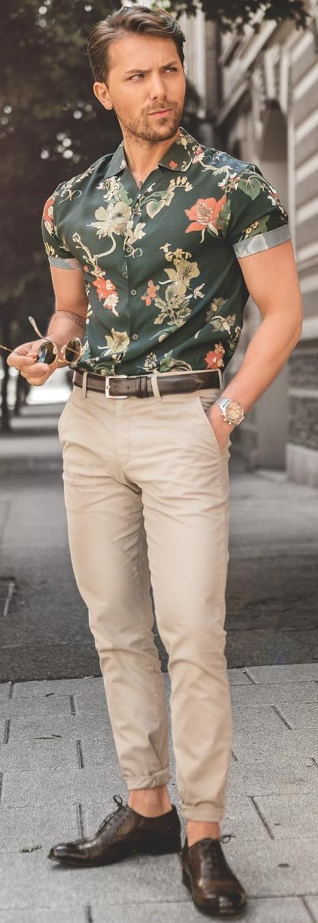 Formal Printed Shirt Outfit Ideas For Men
