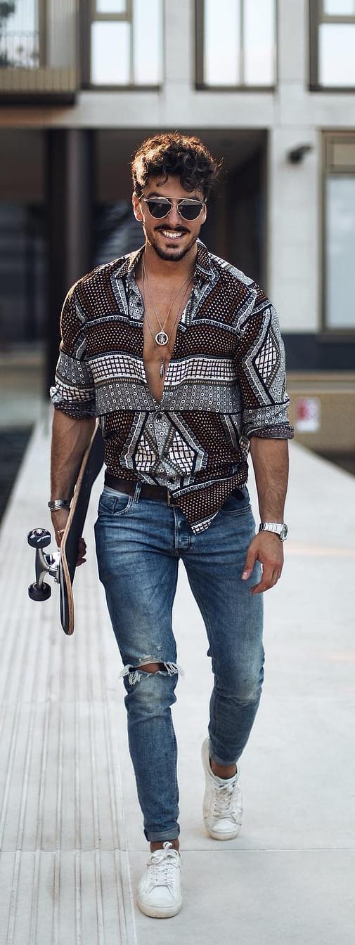 Printed Casual Outfit For Men