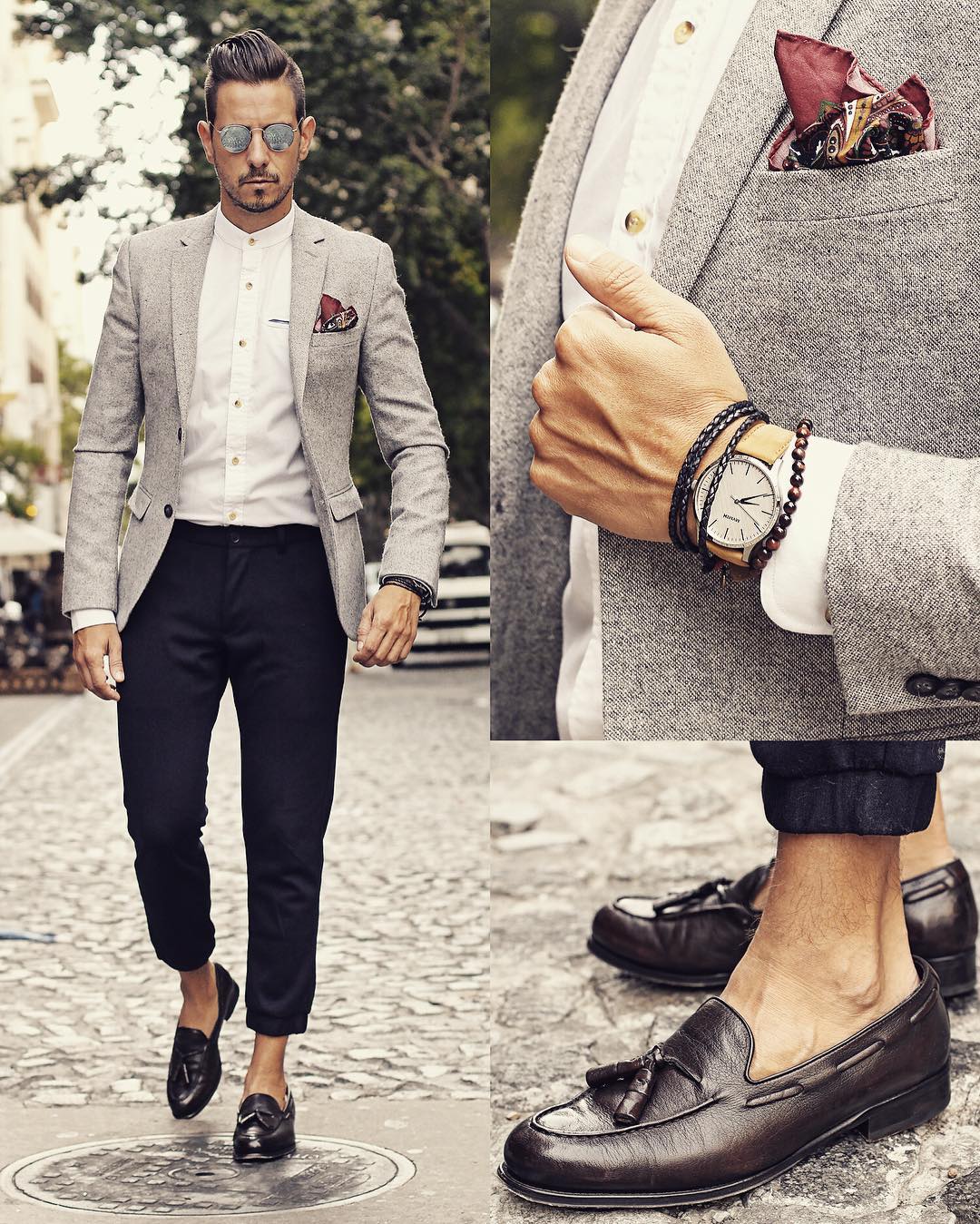 Suit, Accessories And Shoes Combinations For Men