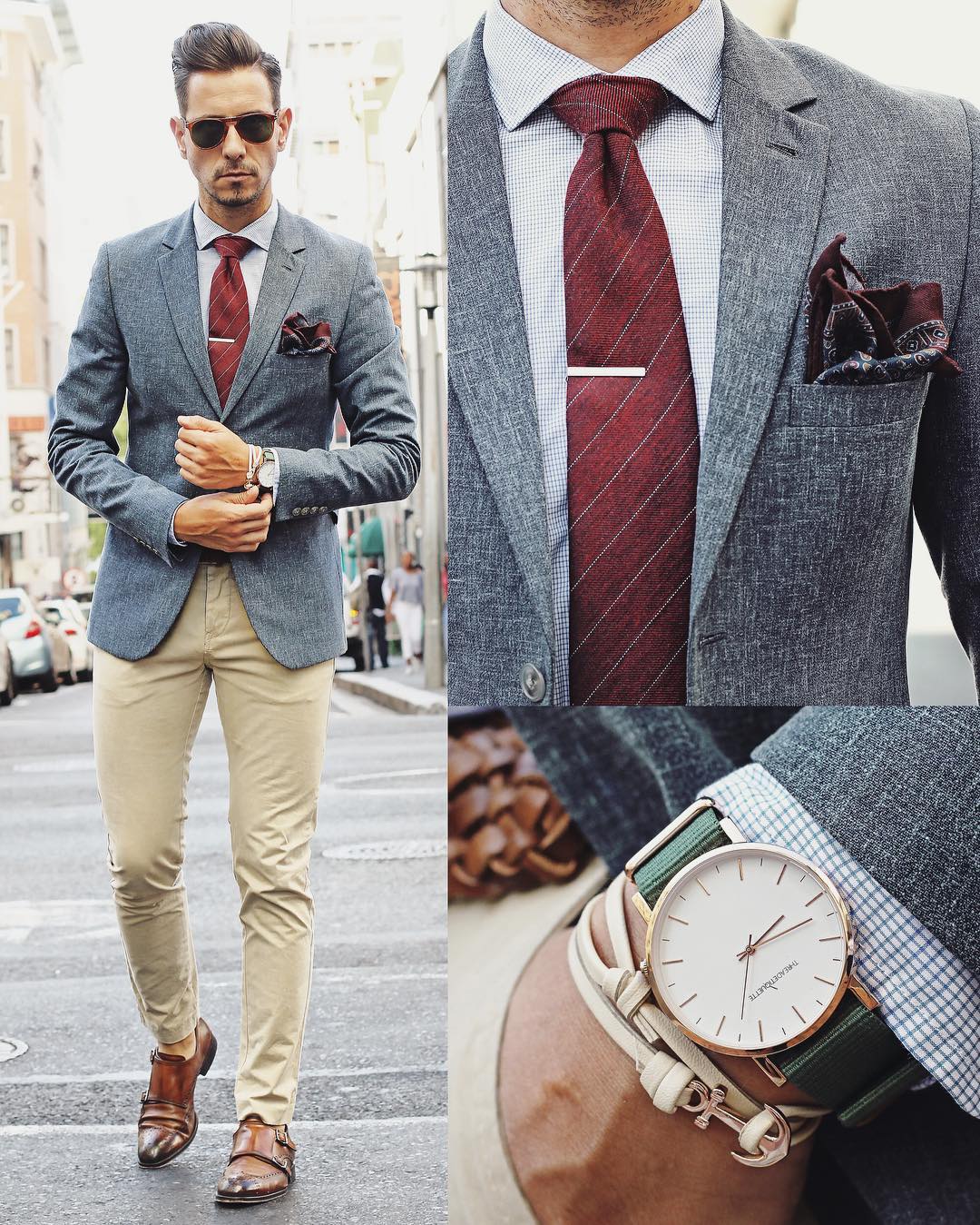 Suit, Accessories And Watch Combinations For Men