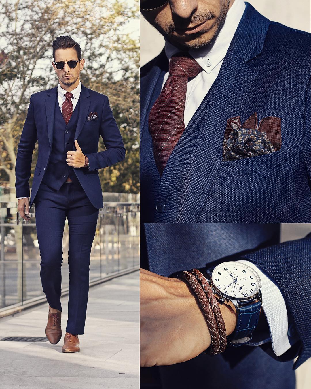 Suit And Accessory Combinations For Men