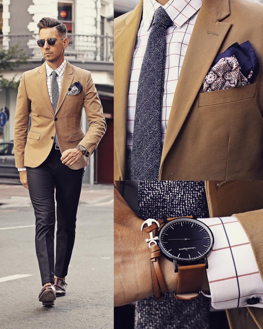 Suit , Pokect Square And Watch Combinations For Men