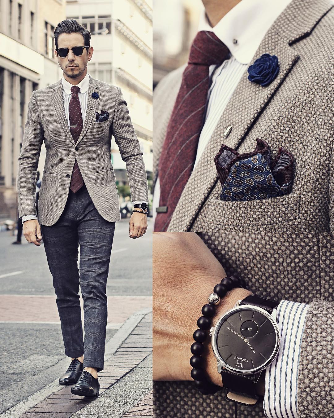 Suit Watch And Shoes Combinations For Men