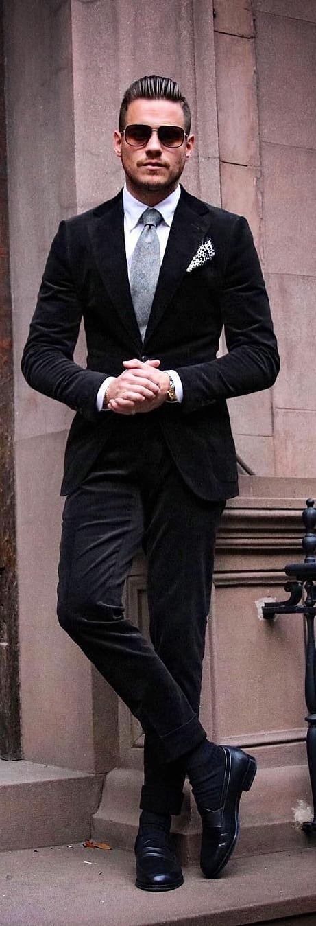 White Shirt And Black Suit Combinations For Men To Style