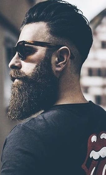 fade with long beard