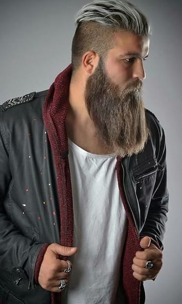 long beard and undercut