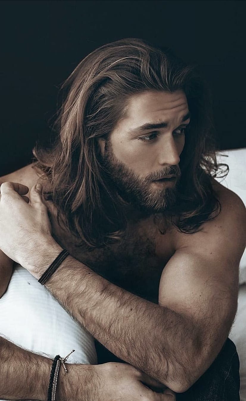 short beard and long hair