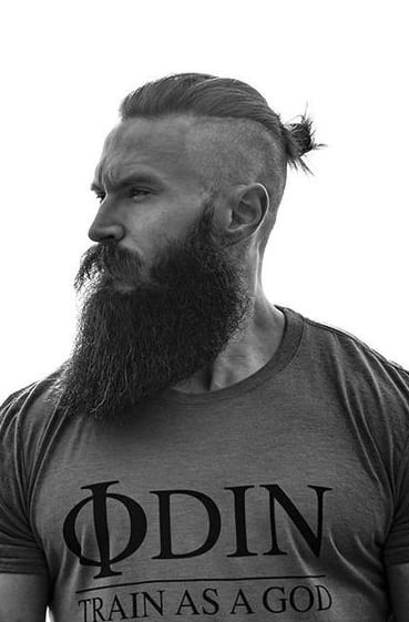 top knot with long beard