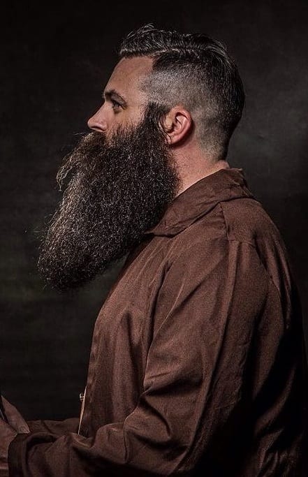 undercut with long beard