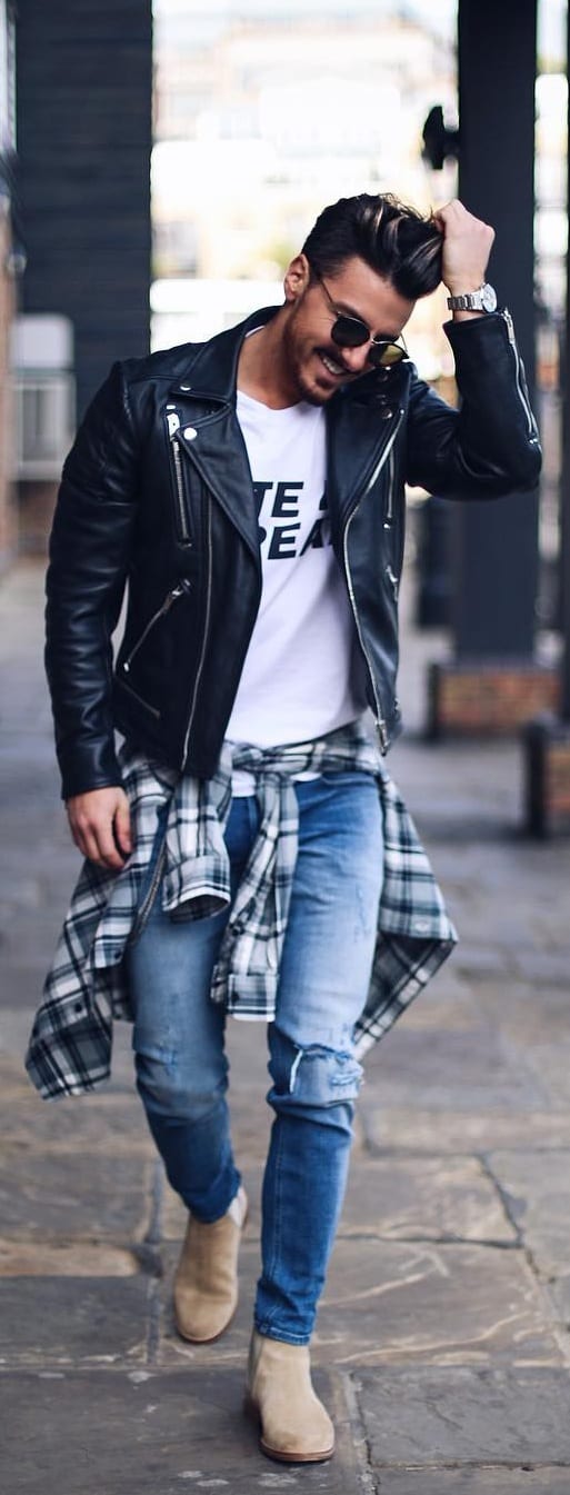 Street Style Plaid Outfit Ideas For Men