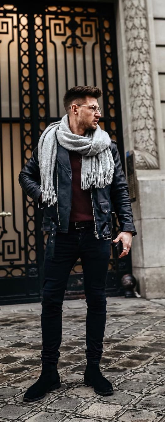 Leather Jacket Outfit Ideas For Men