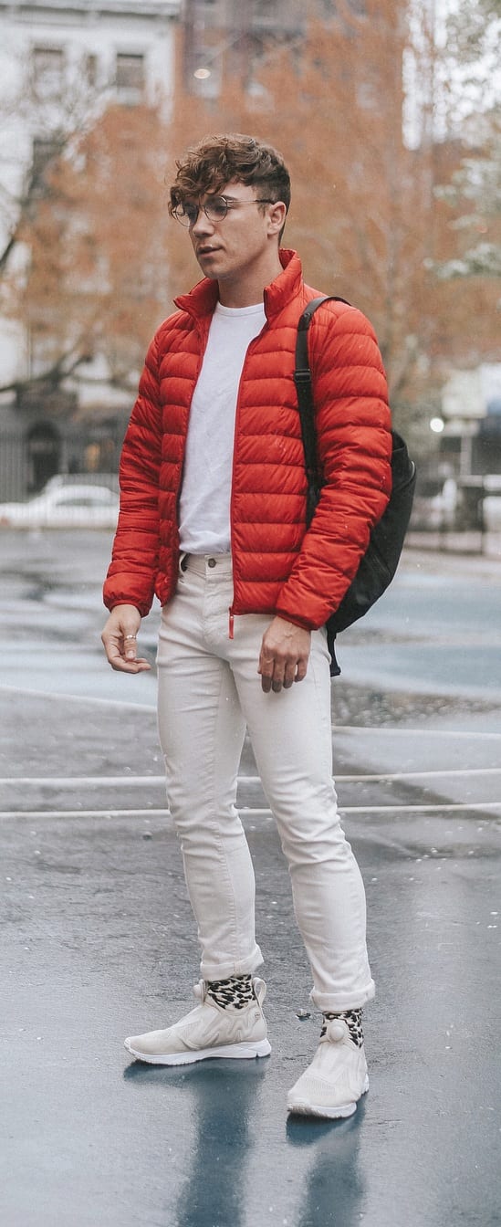 Simple Puffer Jacket Outfit Ideas For Men