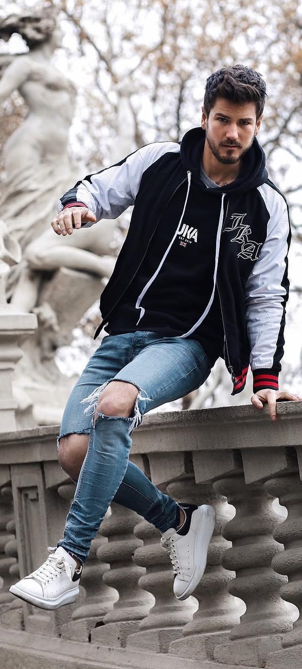 Street Style Bomber Jacket Outfit Ideas For Men