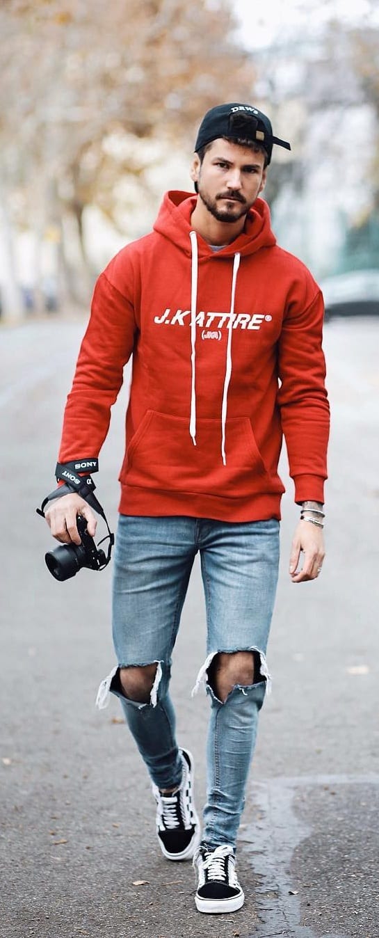 Hoodie outfit men best sale