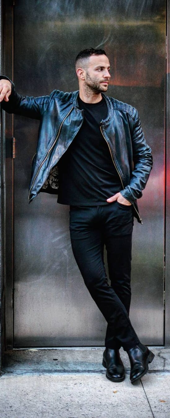 Stylish Leather Jacket Outfit Ideas For Men