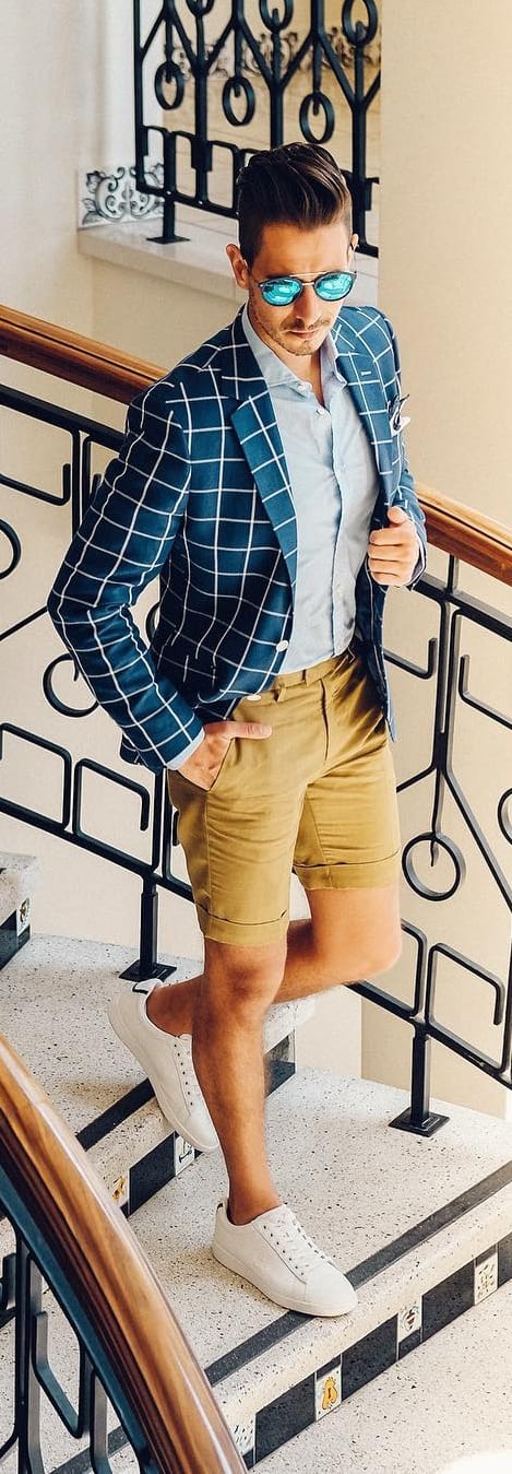 Trendy Short Suit Outfit Ideas For Men