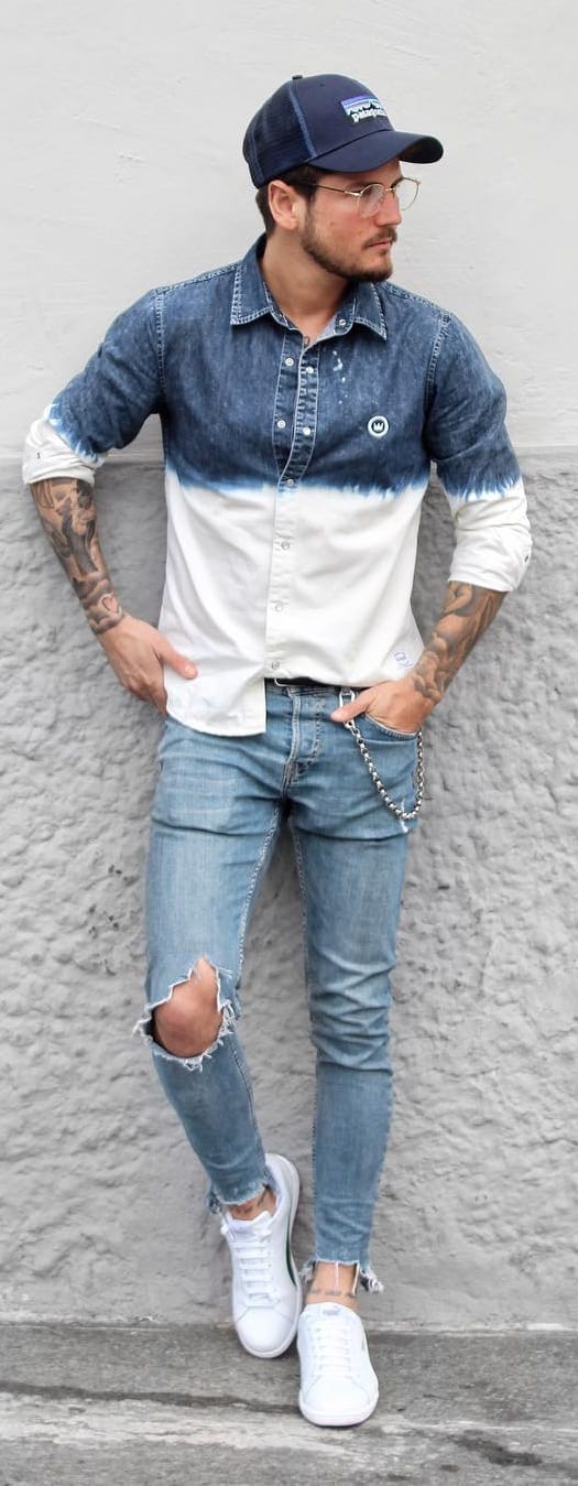 Cool Denim On Denim Outfit Ideas For Men