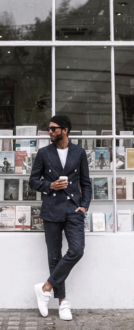 Suits With Sneakers Outfit Ideas To Try Now