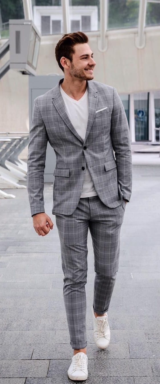 Suits With Sneakers Outfit Ideas To Try