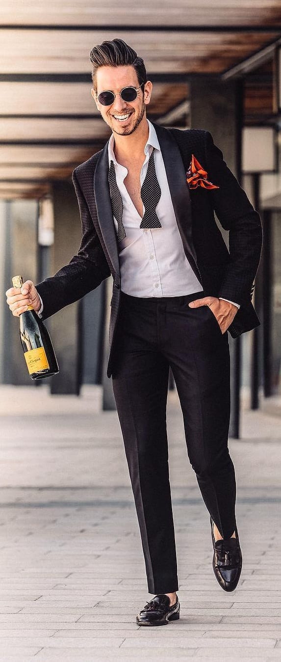Black Suit Outfit Ideas For Guys This Year