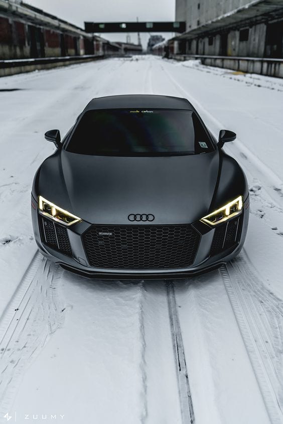 BLACK DARK GREY AUDI R8