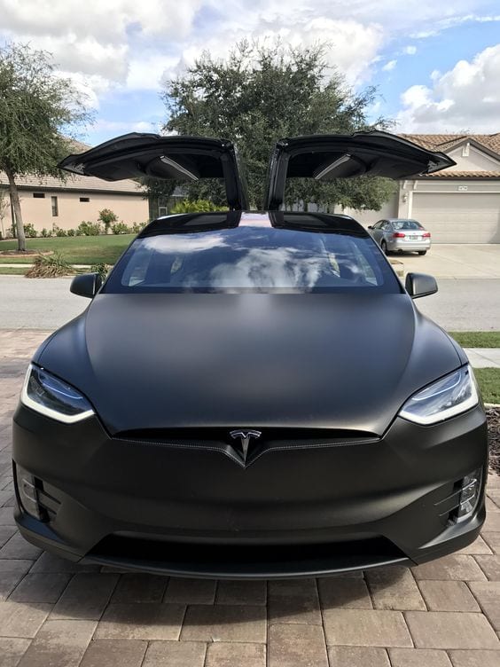 BLACK MATTE TESLA WALLPAPER