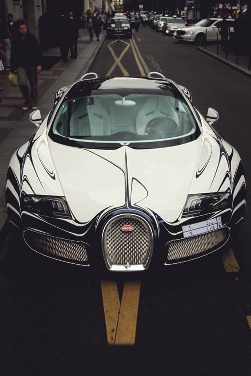 BUGATTI SILVER CHROME CAR