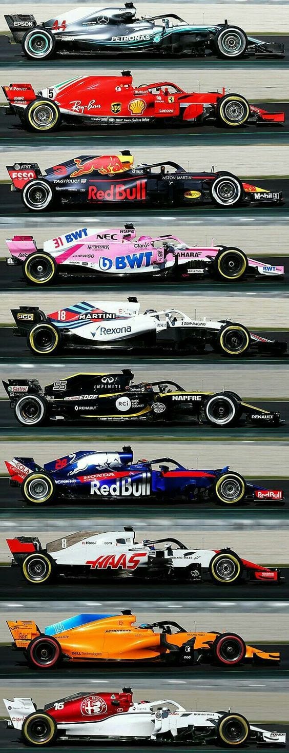 F1 2018 CARS