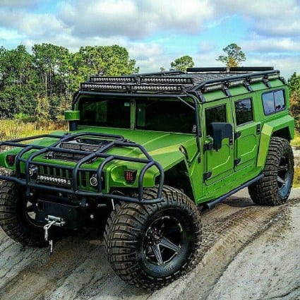 Green Hummer Car Wallpaper
