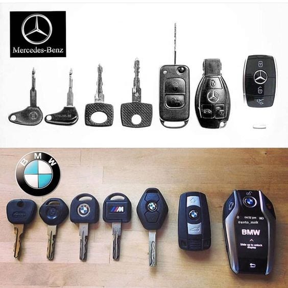 Mercedes Benz And BMW car keys