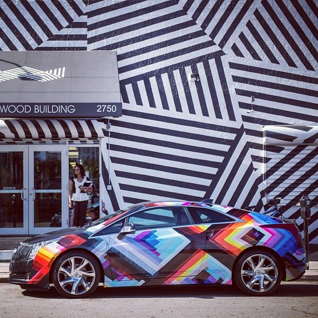 RAINBOW PRINT CADILLAC SEDAN