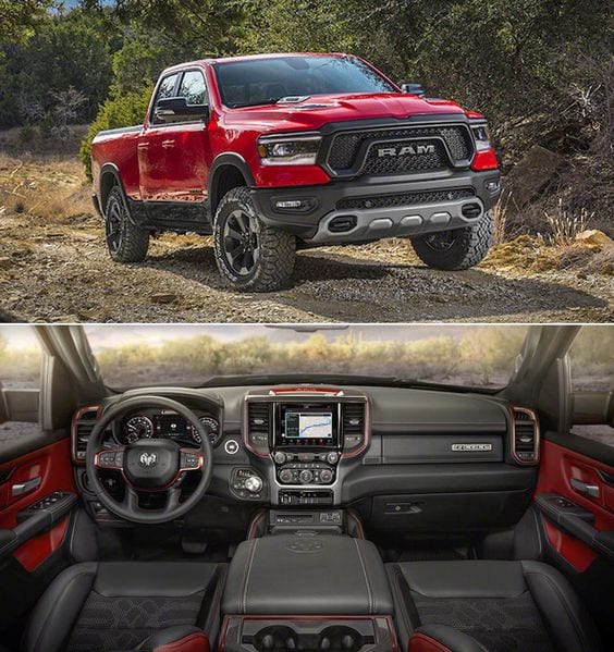 RAM 1500 2019 RED TRUCK