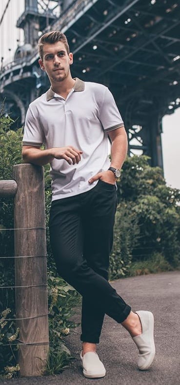 Trendy Polo T-shirt Outfit Ideas For Guys