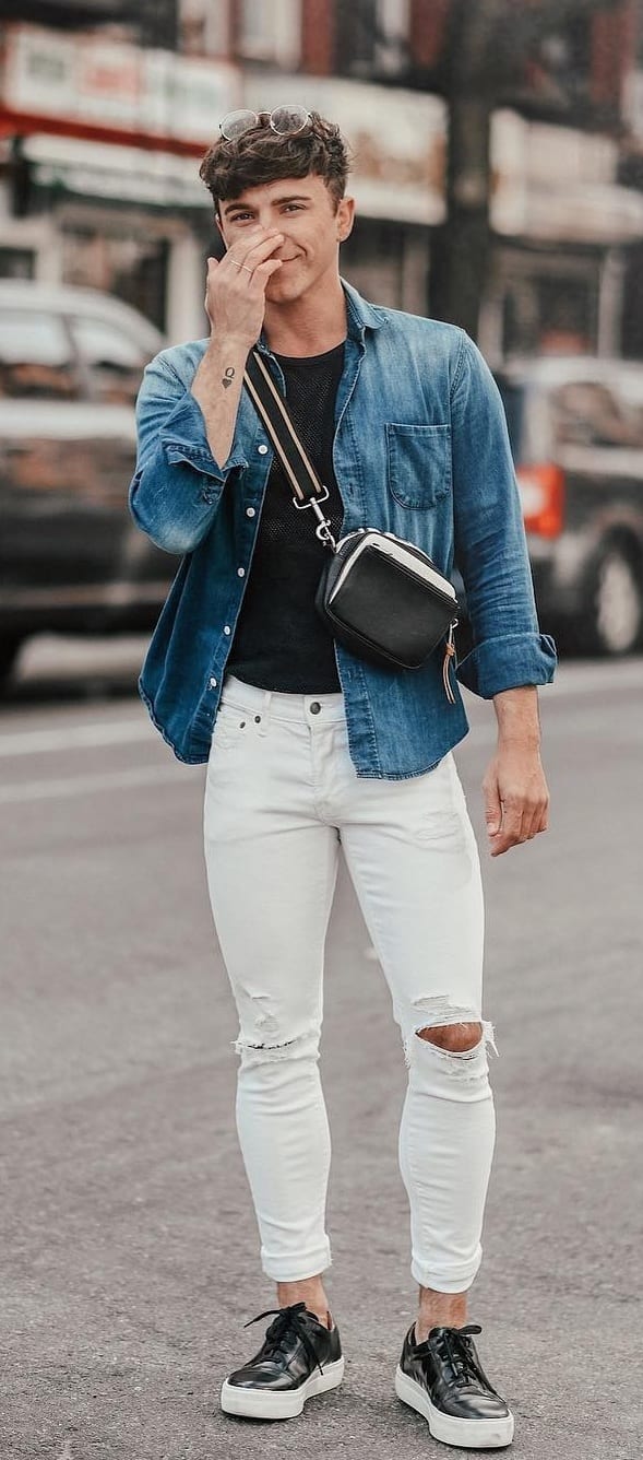 Trendy White Jeans Outfit Ideas For Guys