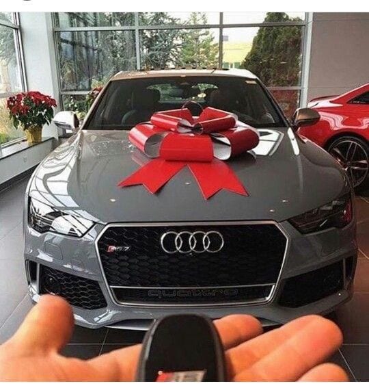 Audi with a bow