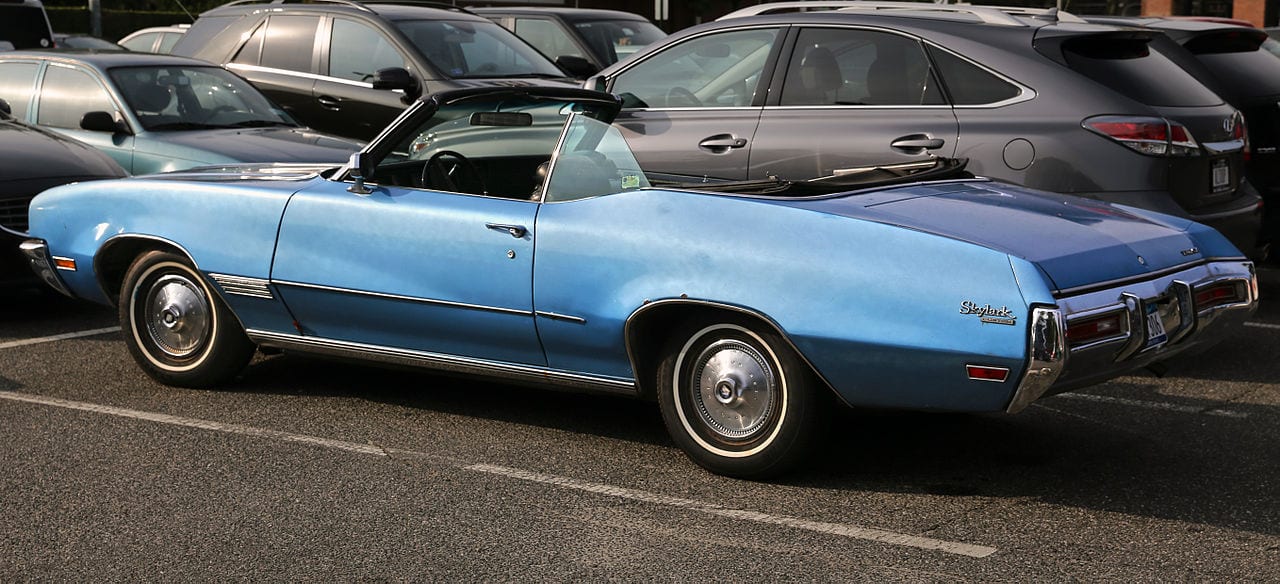 Blue Convertible Buick Skylark