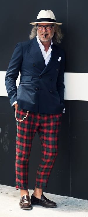 Classy Red Plaid Look for men