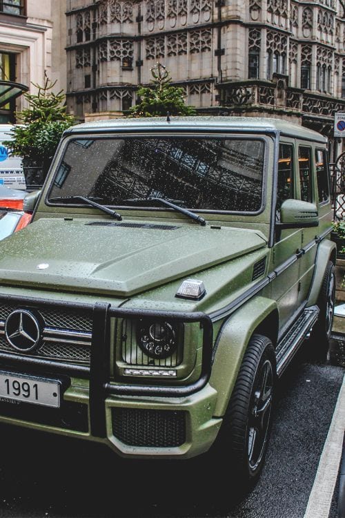 GREEN MERCEDES G WAGON SUV