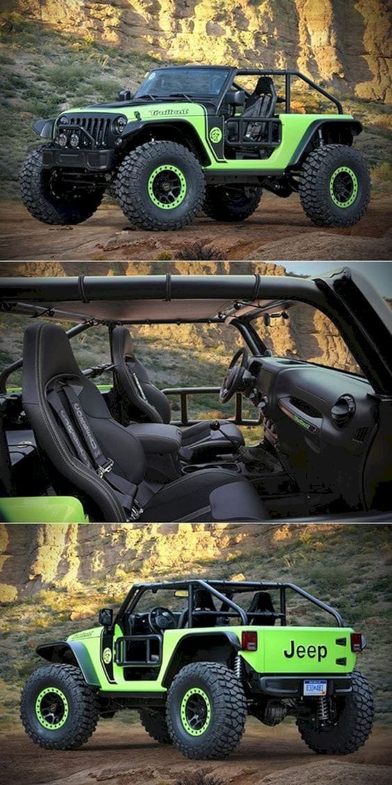 JEEP GREEN CUSTOMIZED CAR