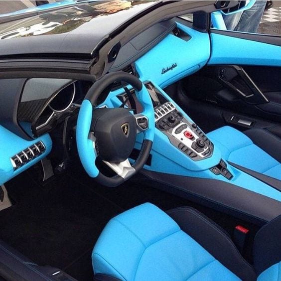 LAMBORGHINI INTERIOR SKY BLUE