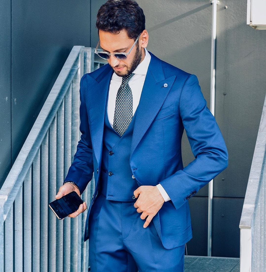 Persian Blue Three Piece Lounge suit for men