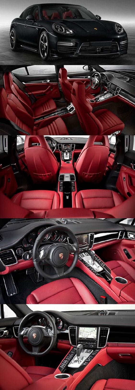 Porsche Panamera red interior