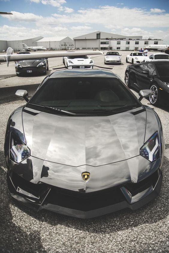 Black chrome Lamborghini LUXURY CAR