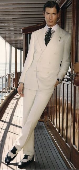 Full white suit for yacht party
